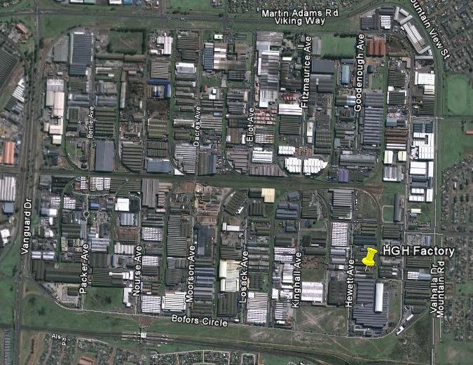 map - location of H G Holliday